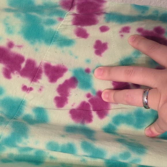 LOGO by Lori Goldstein Beach to Street Tie Dye maxi dress side pockets - Picture 8 of 11